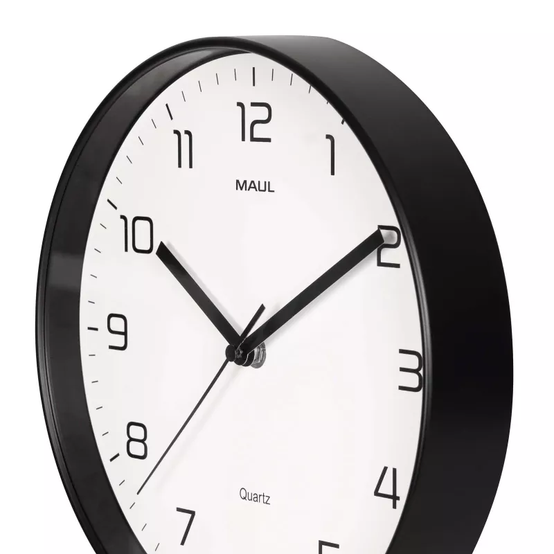 MAULdrip sieninis laikrodis 25 cm kvarcinis juodas