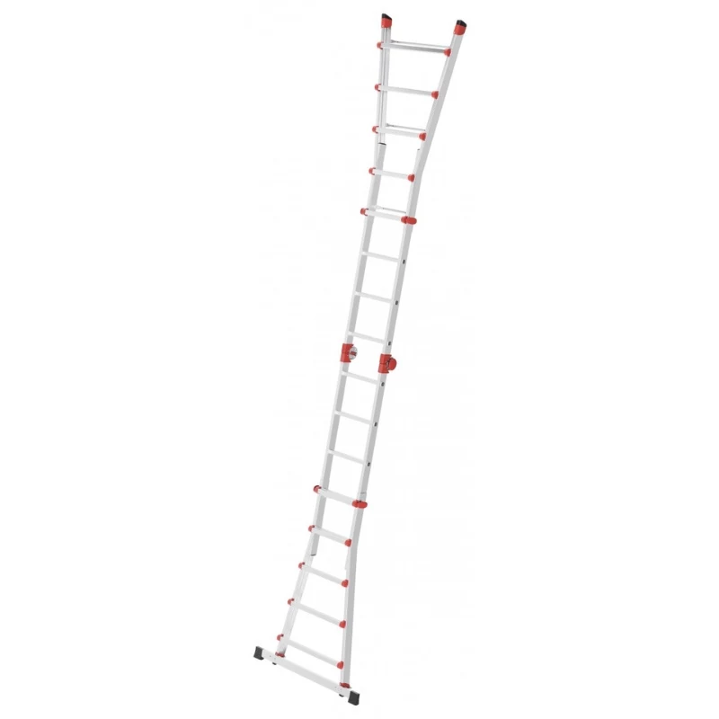 Hailo M80 4x5 kopėčios, daugiafunkcinės kombinuotos kopėčios, aliuminio, 20 pakopų, 150 kg, EN 131 Professional