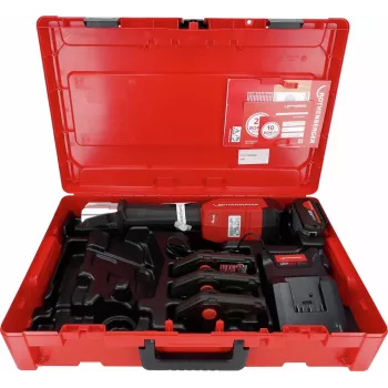 ROTHENBERGER ROMAX 4000 Basic Set belaidis presavimo įrenginys su AMPShare 18V baterija, įkrovikliu ir M15 presavimo žnyplėmis