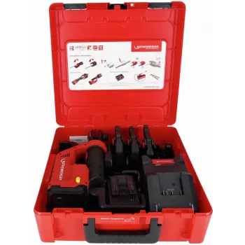 Rothenberger ROMAX Compact III SET M AMP 19 kN presavimo įrankis su žnyplėmis, 1x2Ah belaidis presavimo įrankis