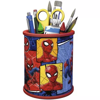 RAVENSBURGER 3D Puzzle Spider-Man rašiklių laikiklis - 54 dalys, oficialus Marvel, Easy Click