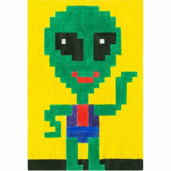 FABER-CASTELL Pixel-it spalvinimo knyga su 32 motyvais (201572)