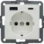 Berker S.1 SCHUKO rozetė su USB-C PD 20W, poliarinė balta matinė