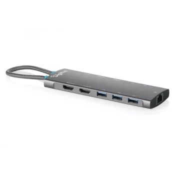 DIGITUS USB-C dokavimo stotis, 11 prievadų, trigubas ekranas, 100W PD