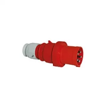 BALS CEE pramoninis kištukas 5 polių 63A 400V IP44 6h Multi-Grip tiesus raudonas 2155