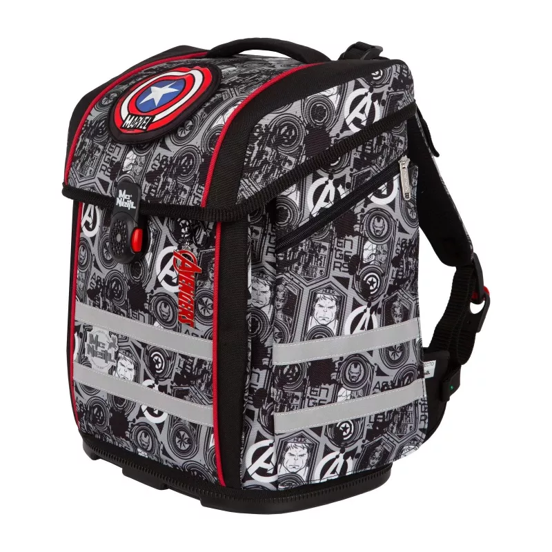 McNeill PERFECTO 5 dalių mokyklinė kuprinė su sportine kuprine Marvel Avengers