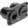 Delock Dual Panel Mount RJ45 Cat.6 + HDMI 4K lizdas, juodas