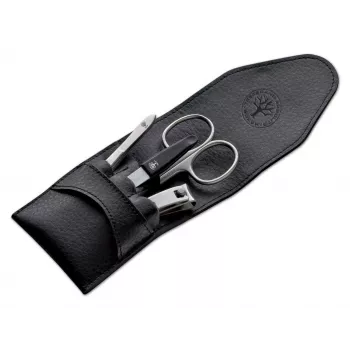 Böker Arbolito Manicure Set Basic L - manikiūro rinkinys, 3 dalių, odinis dėklas