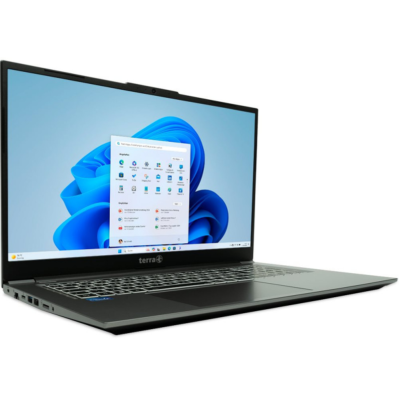 WORTMANN AG TERRA MOBILE 1717R US - 17,3 colio Full HD IPS nešiojamas kompiuteris, Intel Core i5-10210U, 8GB RAM, 250GB NVMe SSD, Windows 10 Pro, JAV klaviatūra