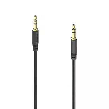 Hama Basic Line 3,5 mm Jack garso laidas, vyras į vyrą, 3 m, juodas