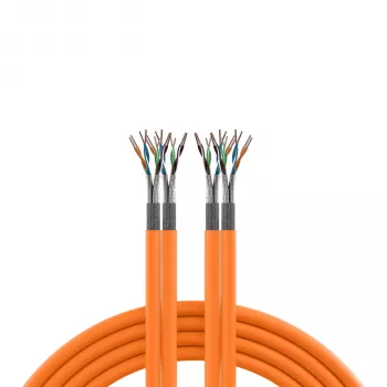 EFB Elektronik INFRALAN Cat.7 1000 AWG23 S/FTP 2x4P CPR Eca Orange 100m montavimo kabelis