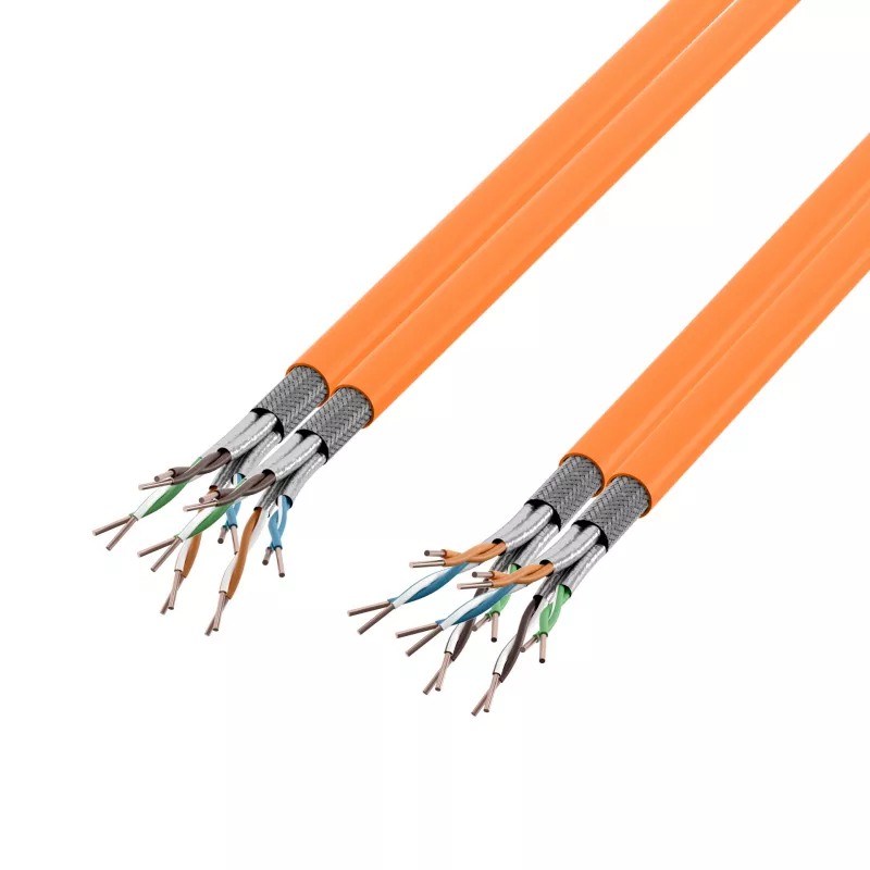 EFB Elektronik INFRALAN Cat.7 1000 AWG23 S/FTP 2x4P CPR Eca Orange 100m montavimo kabelis