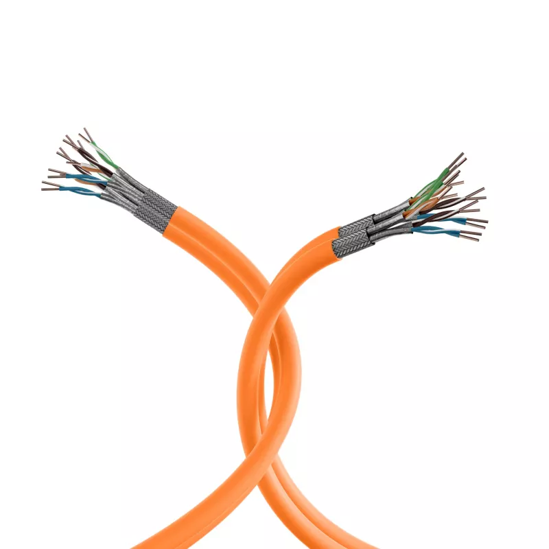EFB Elektronik INFRALAN Cat.7 1000 AWG23 S/FTP 2x4P CPR Eca Orange 100m montavimo kabelis