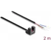 Delock šakės šviesos barjeras 5 mm L tipo su 4 atvirais kabelio galais NPN L/D pasirenkamas 2 m