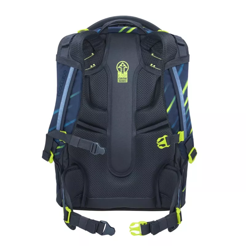 COOCAZOO MATE 30L Fast Lime kuprinė - perdirbto PET, ergonomiška mokyklinė kuprinė nešiojamam kompiuteriui