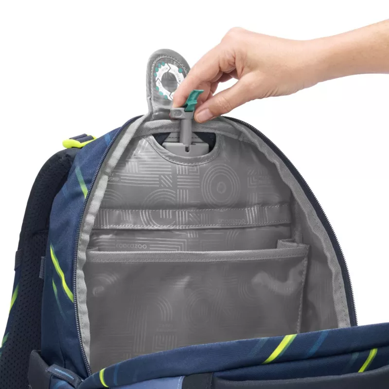 COOCAZOO MATE 30L Fast Lime kuprinė - perdirbto PET, ergonomiška mokyklinė kuprinė nešiojamam kompiuteriui