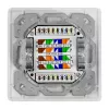 LOGILINK Cat.6A sieninis lizdas 2xRJ45 STP, vertikalus, signalinės baltos spalvos