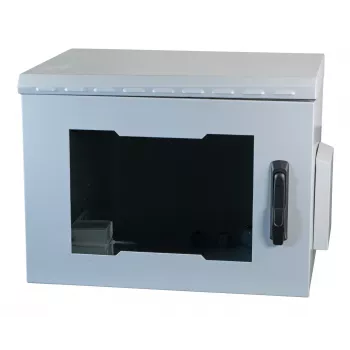 EFB Elektronik 691716IP55.2G sieninis spintos korpusas 16U 600x600mm IP55, stiklo durys, šviesiai pilka RAL7035