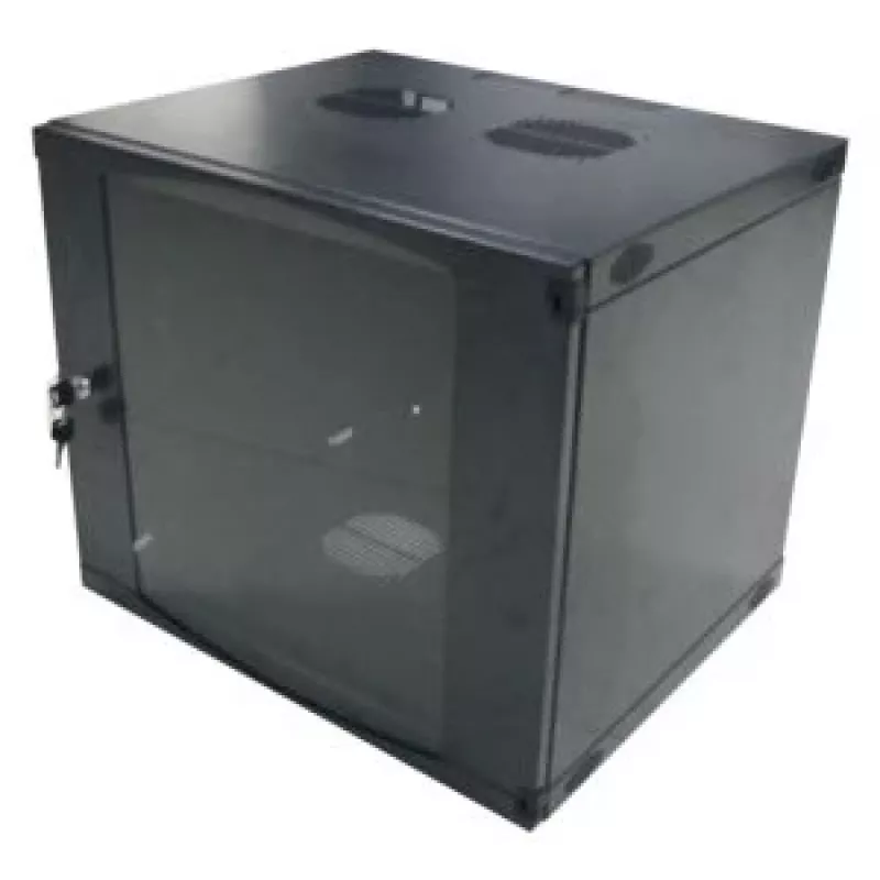 LogiLink 19 inch sieninis vienos sekcijos kabinetas 6U, plokščios pakuotės, juodas (RAL 9005)