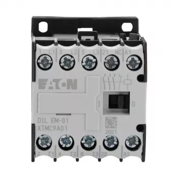 Eaton DILEM-01-G Mini kontaktorius, 3 polių, 1 NC, 24 V DC ritė, 4 A AC-3