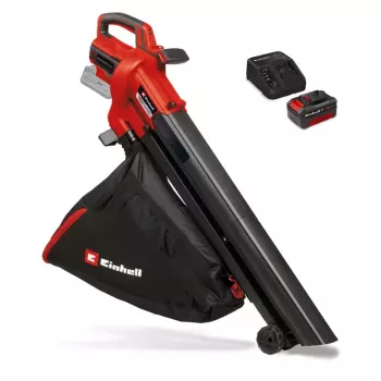 Einhell Power X-Change VENTURRO 18/210 rinkinys belaidis lapų pūstuvas ir siurblys, 18V, 4.0Ah baterija, raudonas/juodas