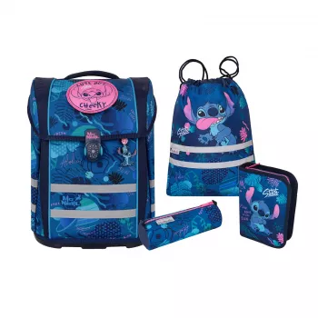 McNeill PERFECTO mokyklinė kuprinė 5 dalių rinkinys Disney Stitch