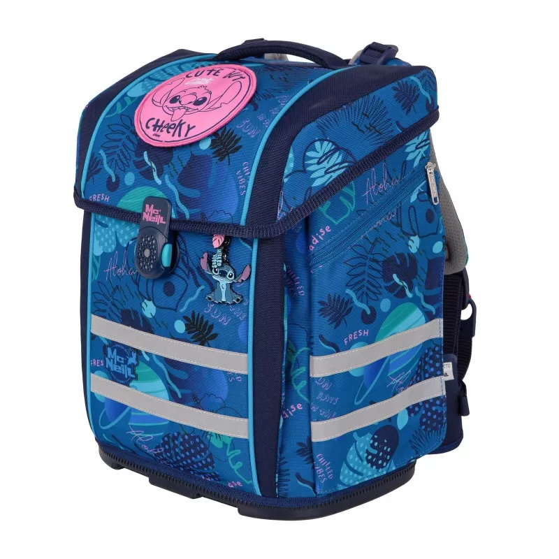 McNeill PERFECTO mokyklinė kuprinė 5 dalių rinkinys Disney Stitch