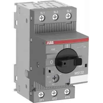 ABB MS132-0.4 Variklio apsaugos grandinės pertraukiklis, 0,25-0,4 A, 3 polių, 690 V AC, 100 kA, terminis-magnetinis, DIN bėgelis