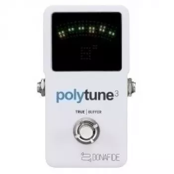 TC Electronic POLYTUNE 3 White polifoninis gitars derintuvas su MASH pedalu ir Bonafide buferiu