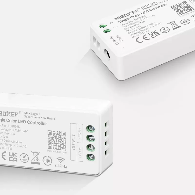 MIBOXER FUT036S vienos spalvos 2,4G LED reguliatorius DC12-24V