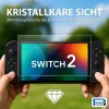 PEDEA Grūdinto stiklo ekrano apsauga, skirta Nintendo Switch 2 (2025) – 9H kietumas, HD aiškumas, be burbuliukų, 2.5D kraštai