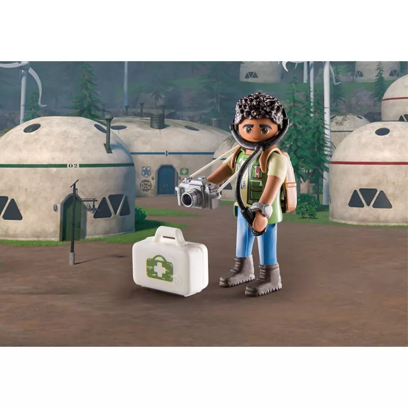 Playmobil 71082 Dragons: The Nine Realms – Plowhorn ir D'Angelo su krištolo uolos sprogimo funkcija