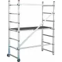 KRAUSE CORDA Scaffolding Mini 3 m aukščio aliumininis mobilus pastolių bokštas su 4 pasukamais ratukais, platforma 1500x600 mm, 2 apkrovos klasė, EN 1004