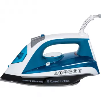 Russell Hobbs Supreme Steam Pro 23971-56 garų lygintuvas 2600W, juoda mėlyna pilka