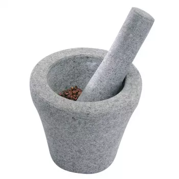 GEFU VESTO granito grūstuvė su grūstuve, 350 ml, natūraliai pilka