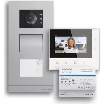 ABB Welcome Basic 2 laidų vaizdo domofono rinkinys vieno šeimos namo įrengimui, 7 colių vidaus stotis, įleidžiama lauko stotis