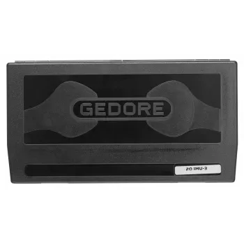 GEDORE 1/4 inch pavaros lizdų rinkinys 20 IMU-3, 33 dalių, šešiakampiai 4-14 mm, 72 dantų reketas