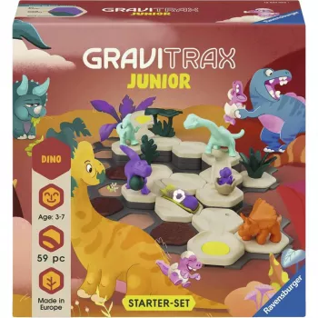 RAVENSBURGER GraviTrax Junior Starter Set S Dino - 102 dalių rutuliukų trasa nuo 3 metų