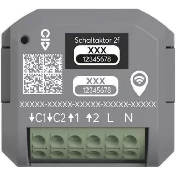 ABB free@home 2 kanalų įmontuojamas perjungimo aktuatorius 62821 U-WL