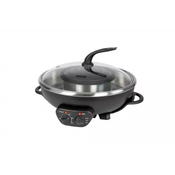 UNOLD 48745 Asia Fondue Hot Pot 2,5 l nerūdijančio plieno elektrinis fondiu puodas 1500W su 8 šakutėmis