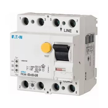 EATON FRCDM-63/4/03-G/B liekamosios srovės grandinės pertraukiklis, 63A, 4 polių, 300mA, B tipo
