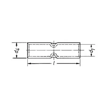 Klauke 27R vamzdinis užspaudimo jungtuvas 70 mm² variniams laidininkams, alavuotas, 60 mm ilgio