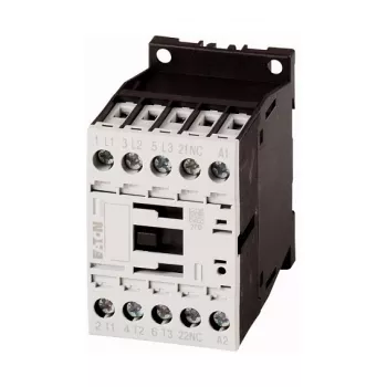 EATON Moeller DILM9-01 24 V DC 3 polių kontaktorius, 9 A, 4 kW, 1 NC pagalbinis kontaktas, varžtiniai gnybtai, montavimui ant DIN bėgelio