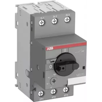 ABB MS116-0.25 variklio apsaugos grandinės pertraukiklis, 0,16–0,25 A, 3 polių, 10 klasė