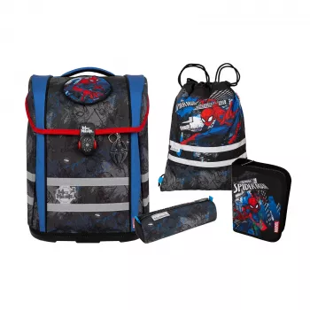 McNeill PERFECTO 5 dalių mokyklinė kuprinė su sportiniu krepšiu Marvel Spider-Man
