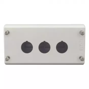 Eaton M22-I3 paviršinio montavimo korpusas, 3 išpjovos, pilkas RAL 7035, IP66/IP67/IP69K, 80x153x56mm