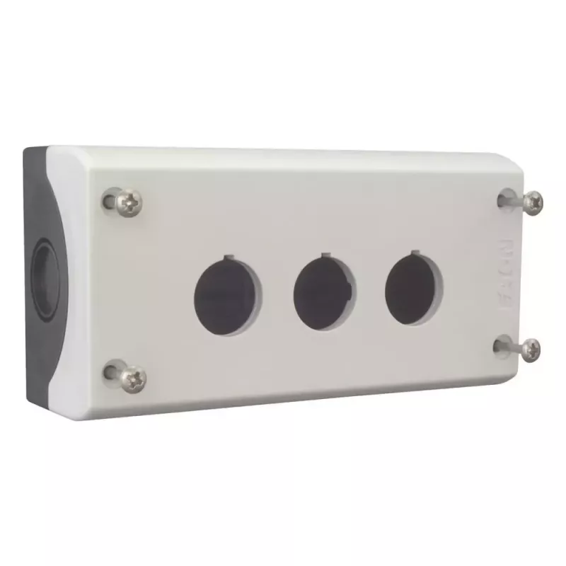 Eaton M22-I3 paviršinio montavimo korpusas, 3 išpjovos, pilkas RAL 7035, IP66/IP67/IP69K, 80x153x56mm