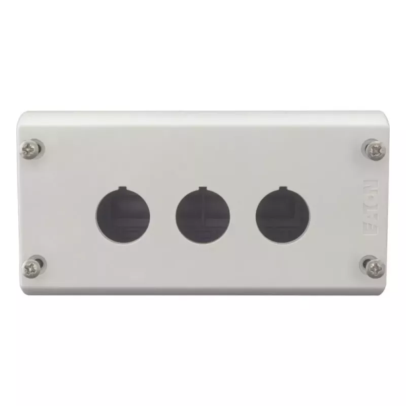 Eaton M22-I3 paviršinio montavimo korpusas, 3 išpjovos, pilkas RAL 7035, IP66/IP67/IP69K, 80x153x56mm