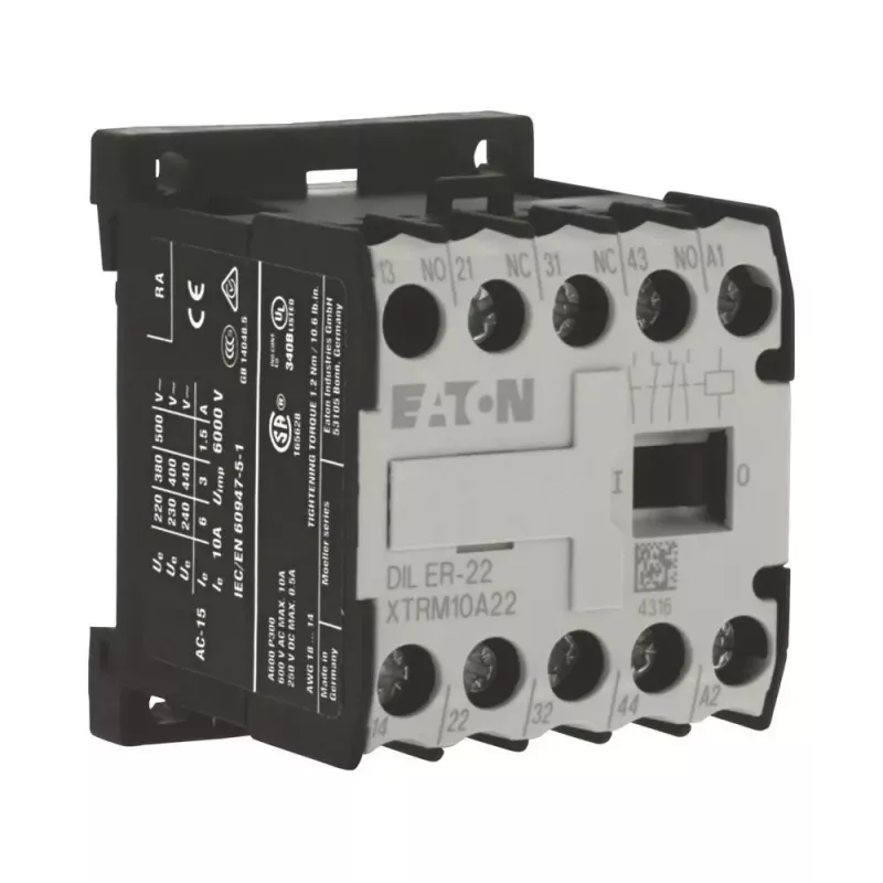 Eaton DILER-22 pagalbinis kontaktoris, 4 polių, 2NO+2NC, 230V 50Hz / 240V 60Hz ritė
