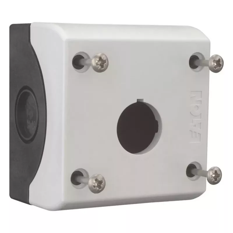 Eaton M22-I1 paviršinio montavimo tuščias korpusas, 1 vieta, pilkas RAL 7035, IP66, 80 x 72 x 56 mm